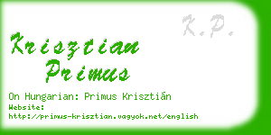 krisztian primus business card