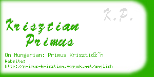 krisztian primus business card